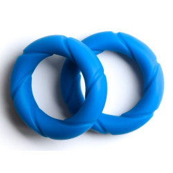 Sport Fucker Lot de 2 Cockrings Ready Rings Bleus